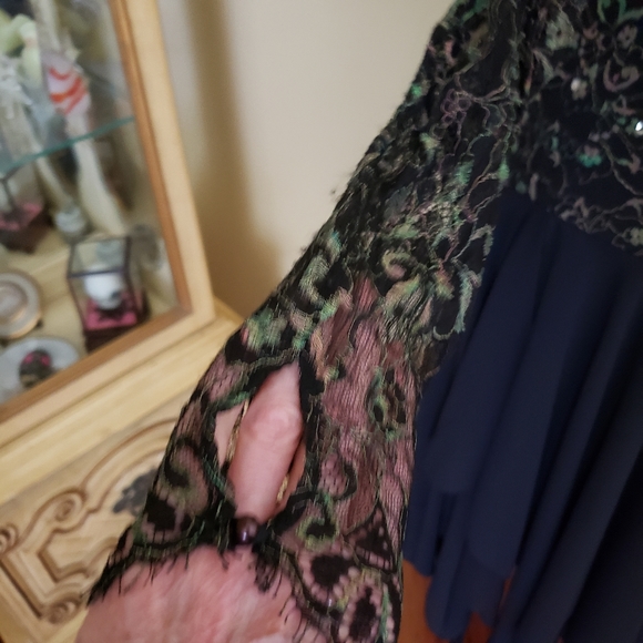 CASADEI | BLACK SEQUIN HANDKERCHIEF HEM MIDI DRESS - Picture 10 of 15